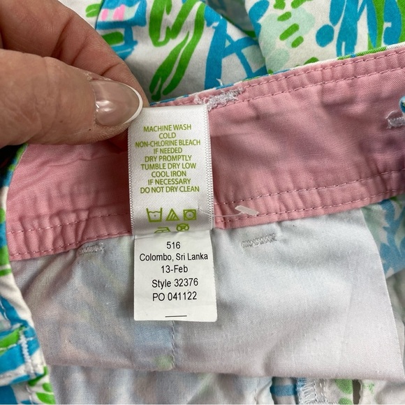 Lilly Pulitzer Women’s Colorful Tropical Beachy Printed Shorts Sz 0 - Picture 7 of 12
